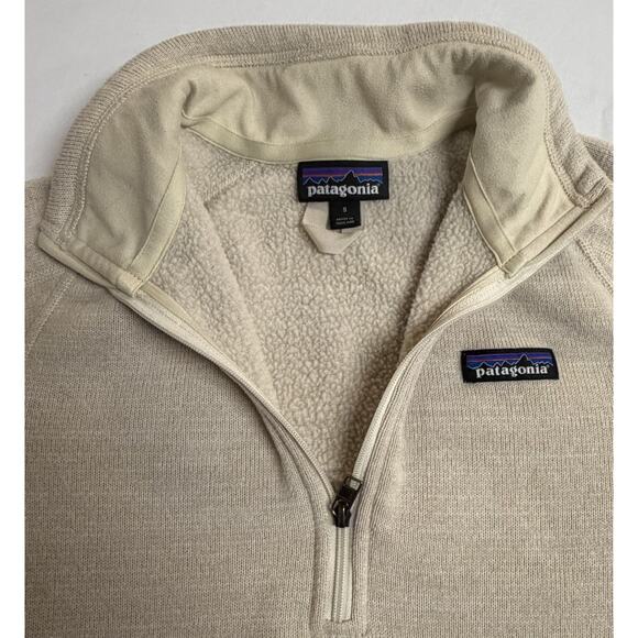 Patagonia Better Sweater Fleece 1/4 Zip Pullover Top Women's Small Oyster White - Picture 4 of 13